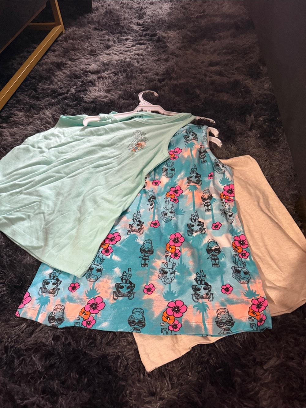 Women’s Blue Floral & Character Print A-Line Skirt